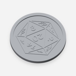 D20 Dice Coasters (Set of 4) D20 Dice Coasters (Set of 4)