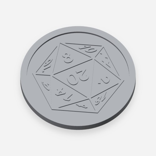 D20 Dice Coasters (Set of 4)